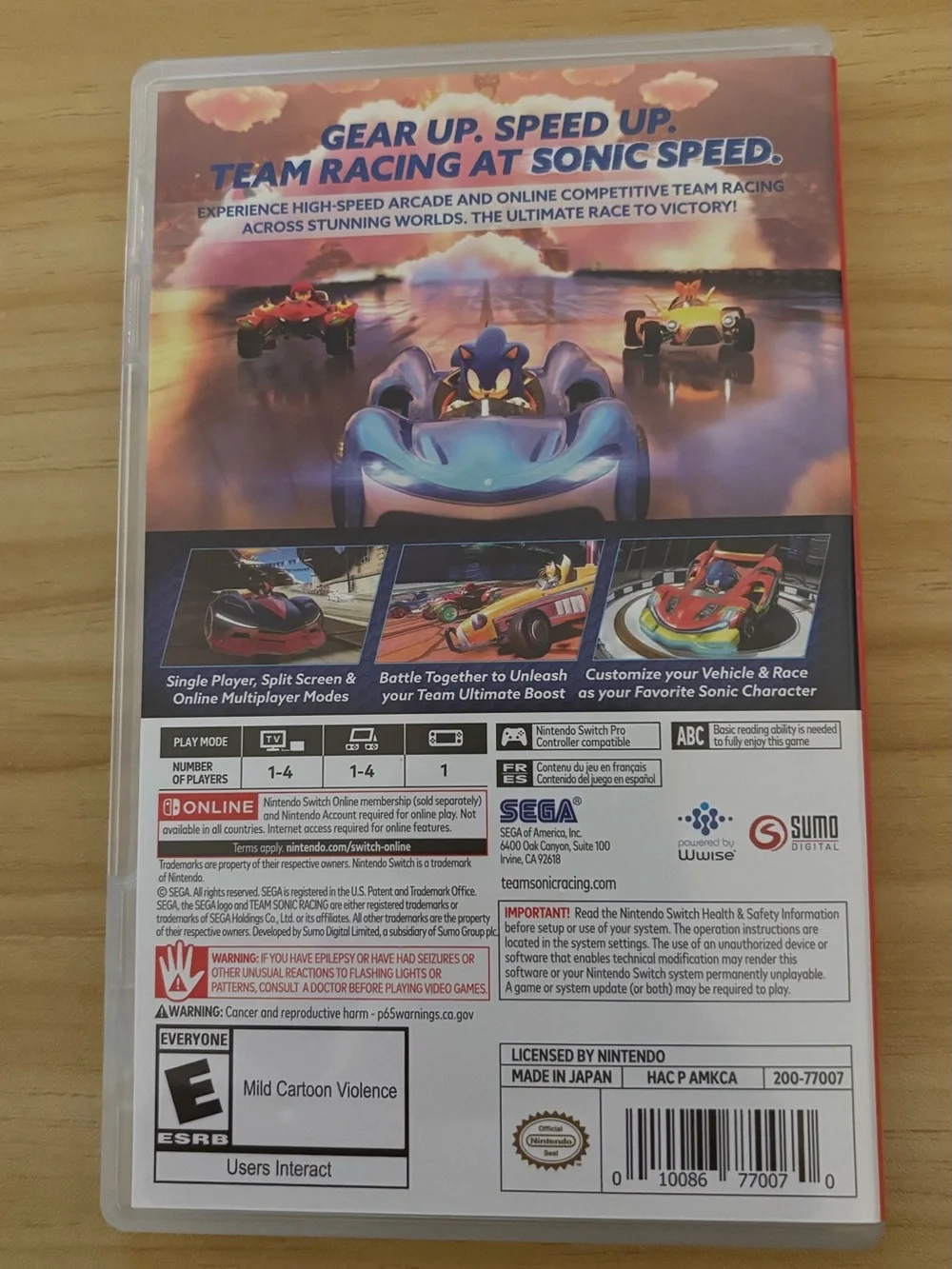 Nintendo Switch team sonic
